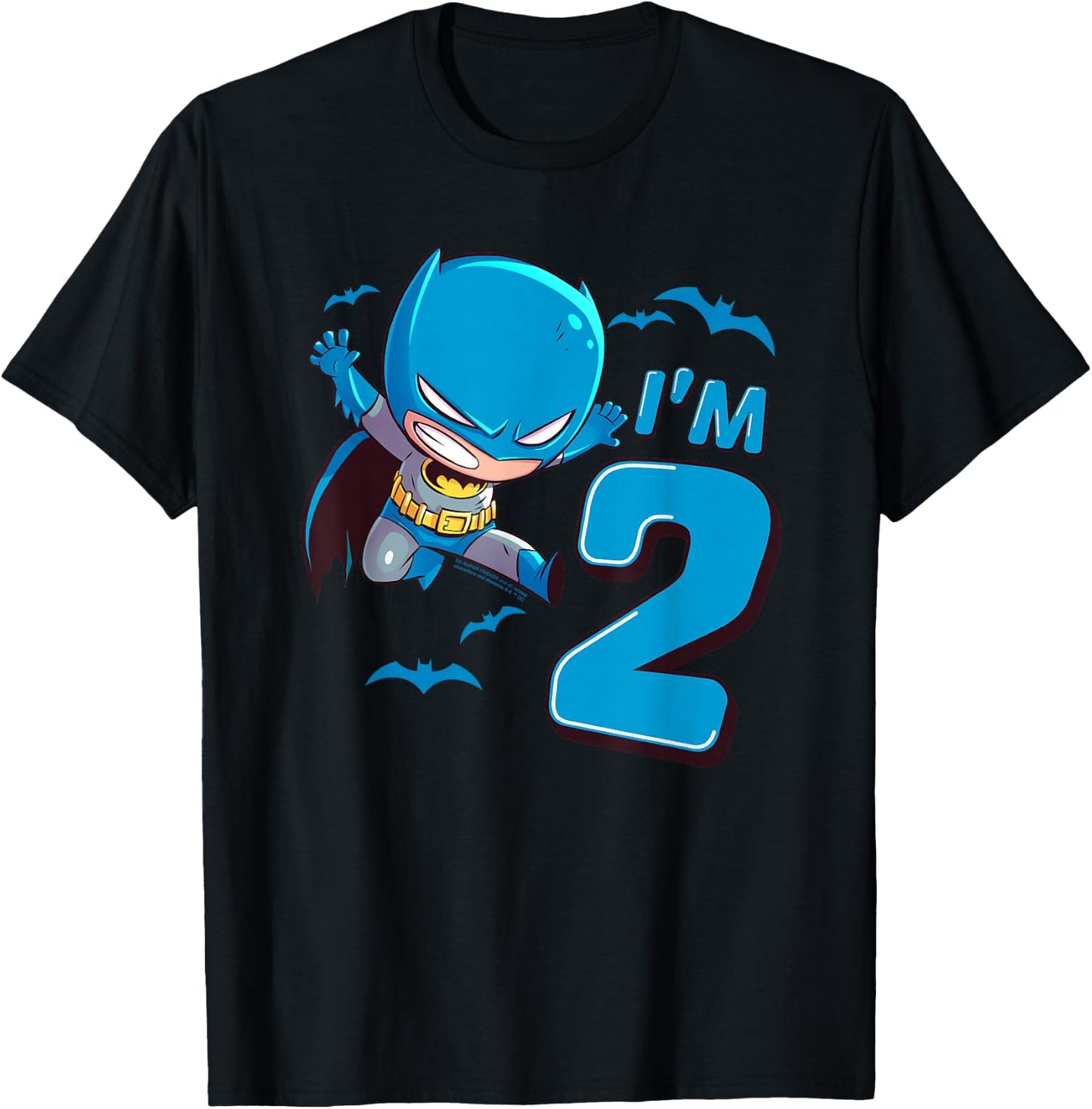 Batman 2nd Birthday Cute I'm 2 T-Shirt - T-Shirt | Black