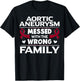 Aortic Aneurysm Gift Burgundy Awareness Ribbon T-Shirt - T-Shirt | Black