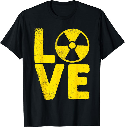 Funny Nuclear Men Women Radioactive Hazard Rad Tech Lovers T-Shirt - T-Shirt | Black