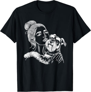 Miniature Schnauzer Mom Dog Art Mother's Day T-Shirt - T-Shirt | Black