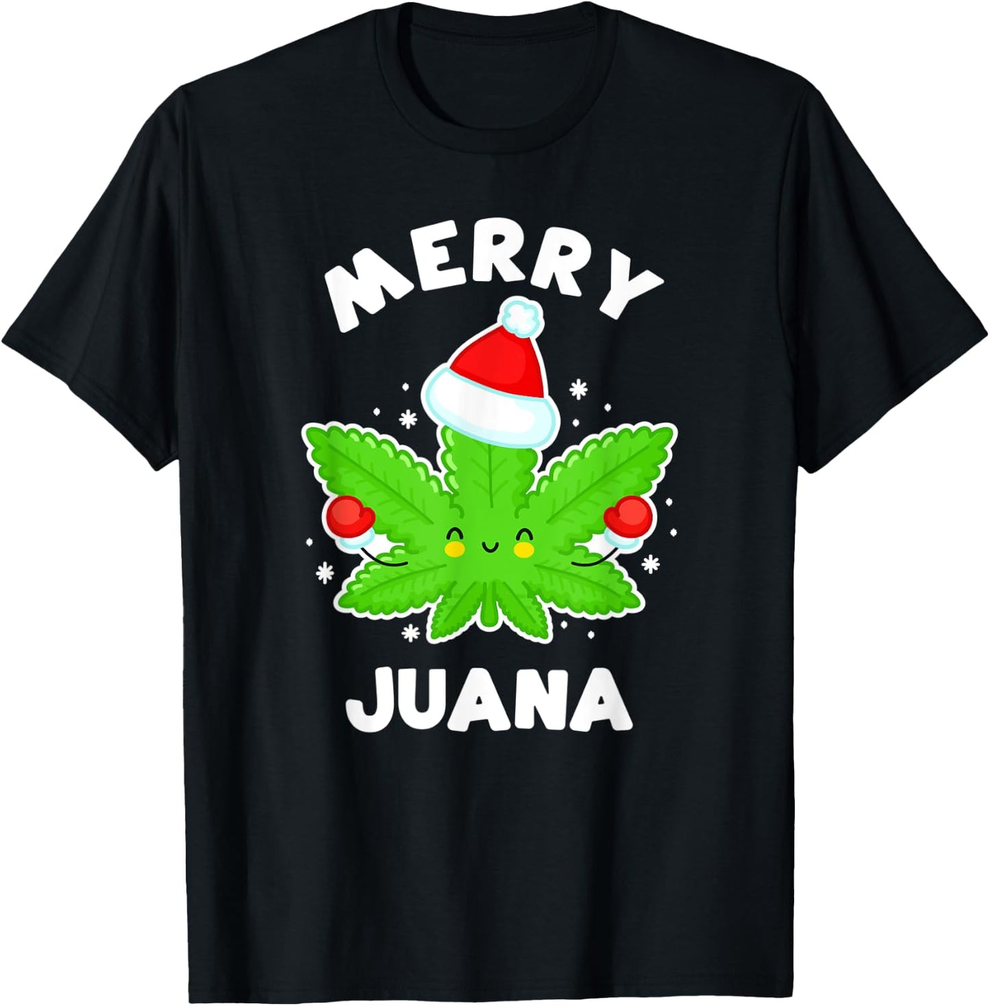 Merry Juana - Funny Christmas Weed T-Shirt - T-Shirt | Black