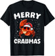 Merry Christmas Crab Merry Crabmas Funny Boy Girl Kids T-Shirt - T-Shirt | Black