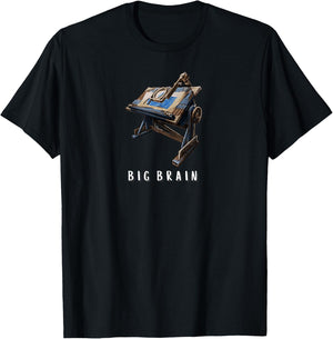 Cool Gaming Survival Rust Research Big Brain Stream T-Shirt - T-Shirt | Black