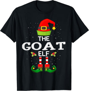 The Goat Elf Christmas Family Matching Pajama T-Shirt - T-Shirt | Black