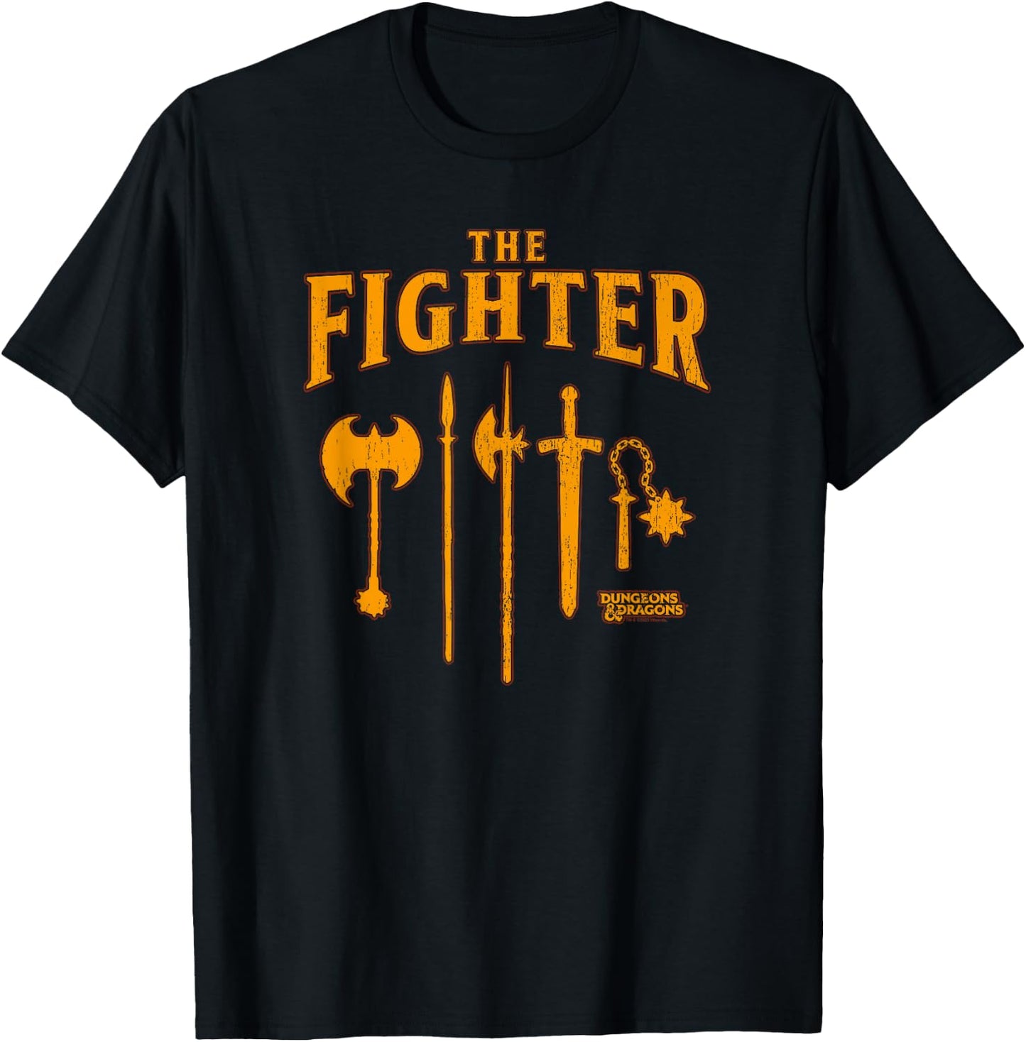 Dungeons & Dragons The Fighter Class Weapons Logo T-Shirt - T-Shirt | Black