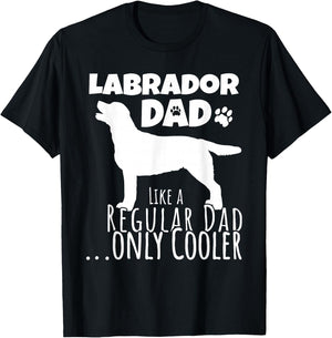 Funny Labrador Dad Dog Men Women Kids T-Shirt - T-Shirt | Black