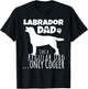Funny Labrador Dad Dog Men Women Kids T-Shirt - T-Shirt | Black