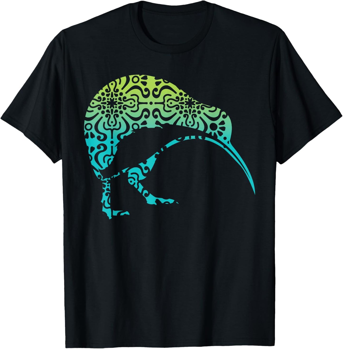 Maori Kiwi Tribal Aboriginal New Zealand Bird Art Vintage T-Shirt - T-Shirt | Black