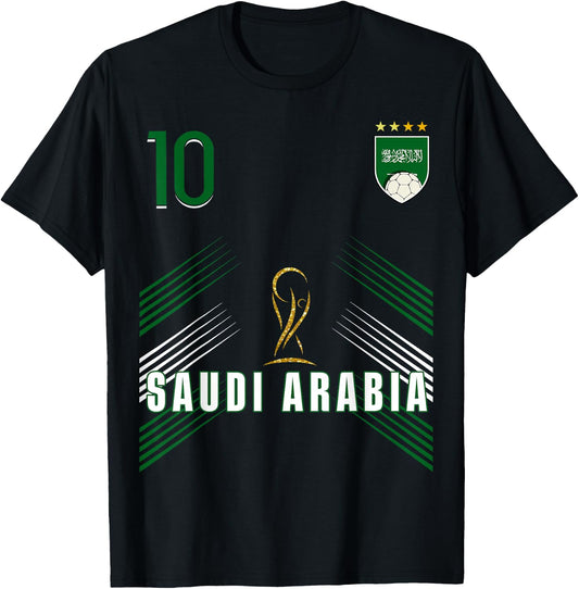 Retro Saudi Arabia Flag Saudi Arabian Pride Lovers T-Shirt - T-Shirt | Black