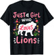 Lion Just A Girl Who Loves Lions Gift Lion Lovers T-Shirt - T-Shirt | Black