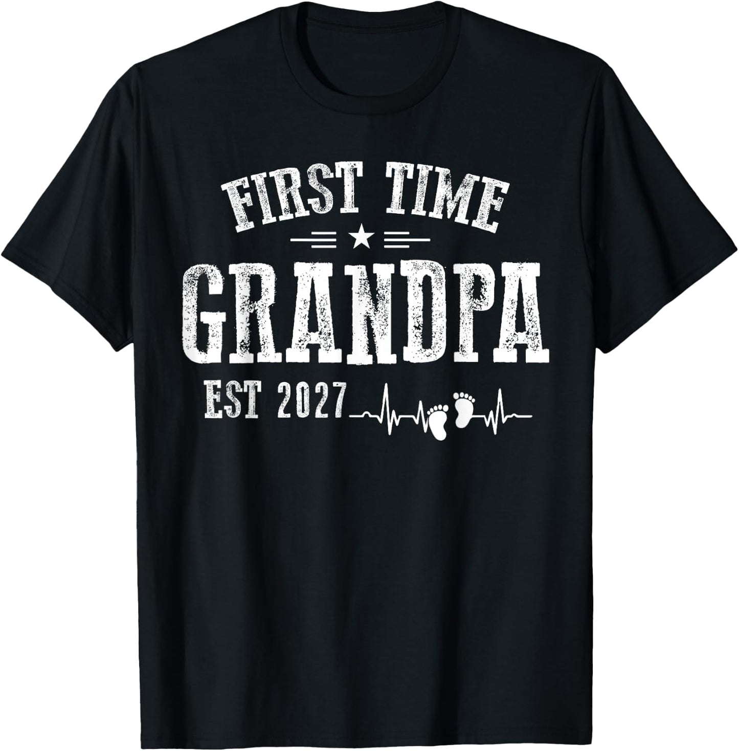 First time Grandpa 2027 for Grandfather to be T-Shirt - T-Shirt | Black