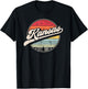 Retro Kansas Home State KS Cool 70s Style Sunset T-Shirt - T-Shirt | Black