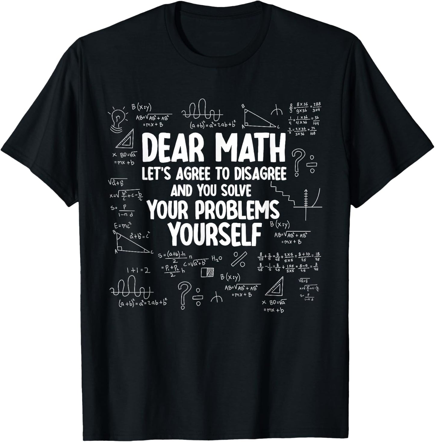 Dear Math Let's Agree to Disagree Solve Problems Yourself T-Shirt - T-Shirt | Black