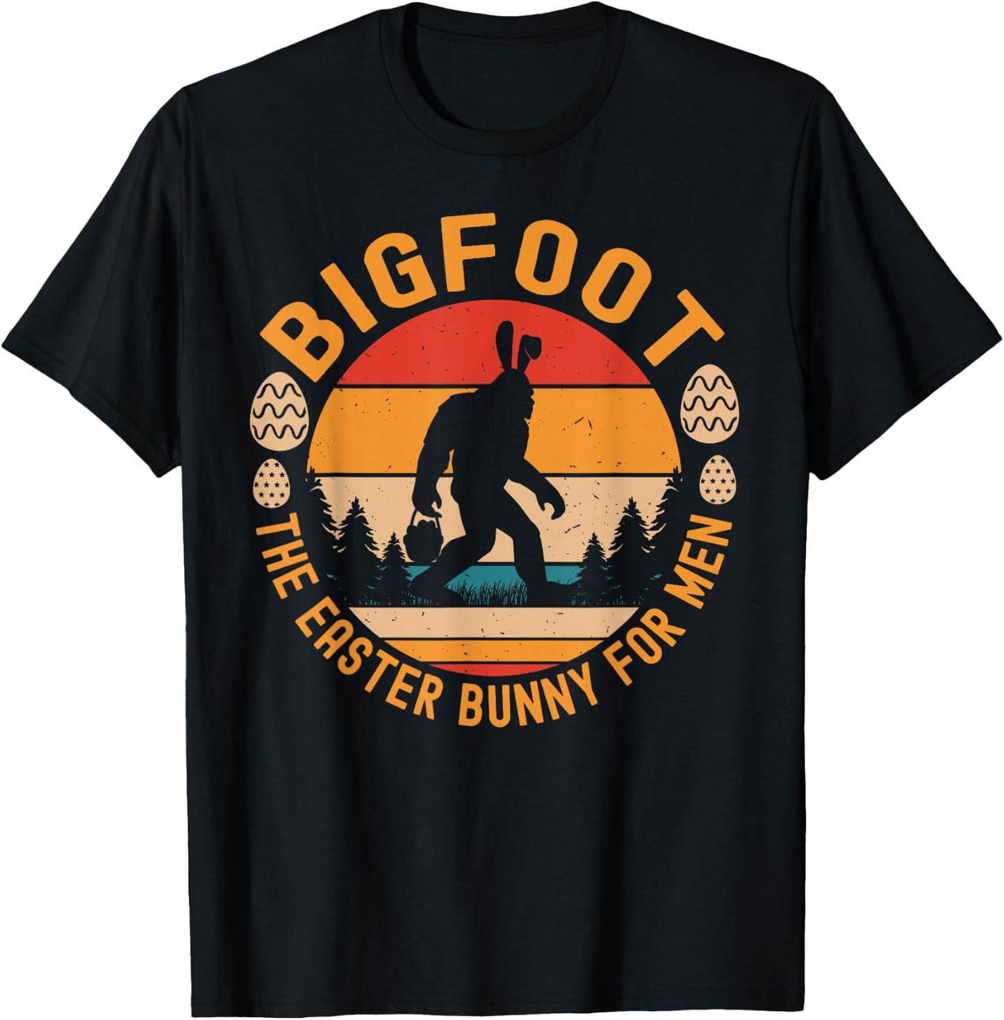 Bigfoot The Easter Bunny Funny Sasquatch Easter Small T-Shirt - T-Shirt | Black