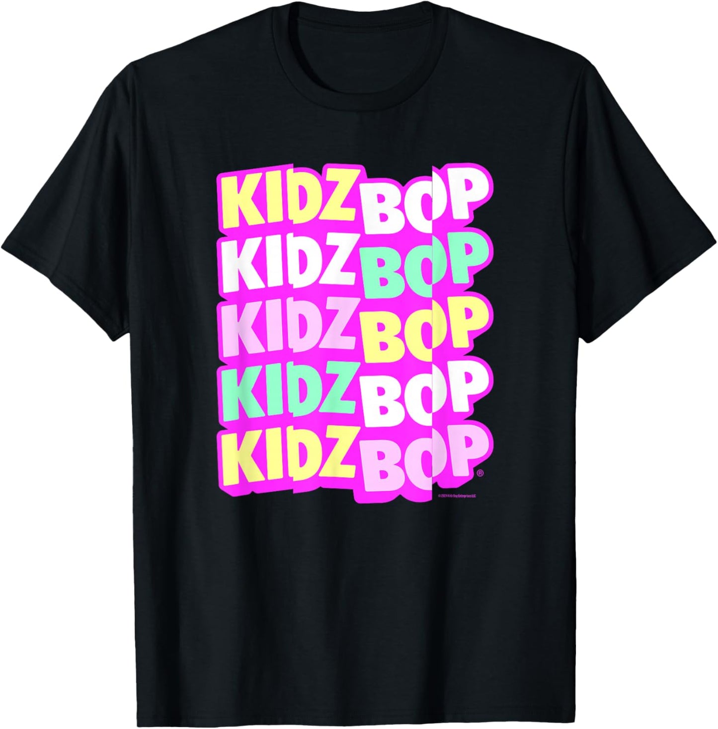 KIDZ BOP Merch – Pastel KIDZ BOP Logo T-Shirt - T-Shirt | Black