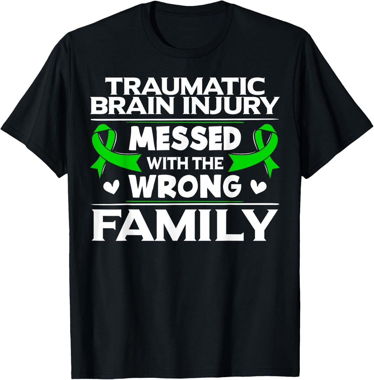 TBI Survivor Intracranial Injury Awareness Ribbon T-Shirt - T-Shirt | Black