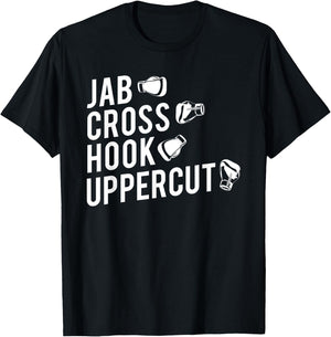 Boxing , Jab Cross Hook Uppercut Boxer T-Shirt - T-Shirt | Black
