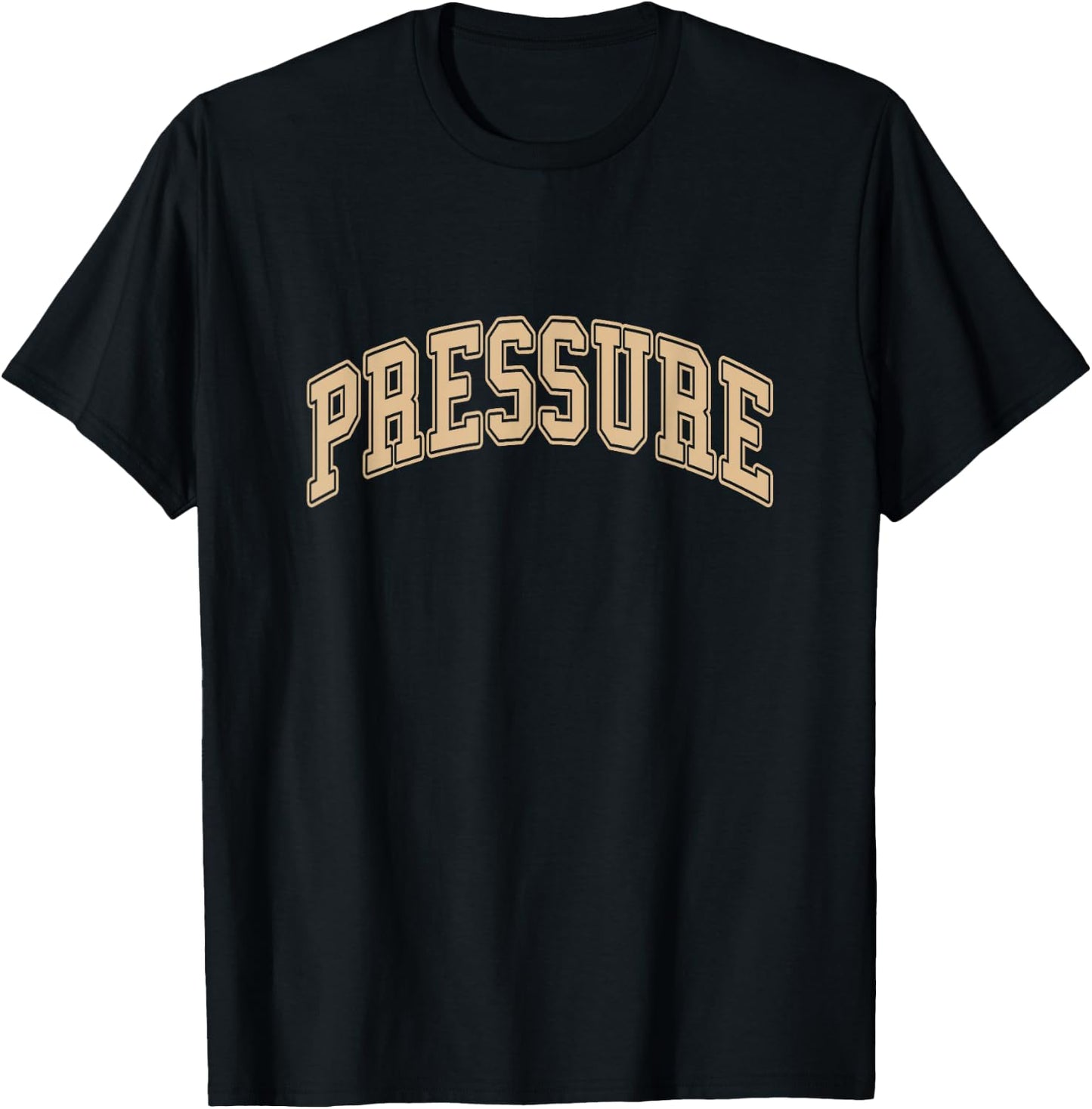 Tan Pressure Tan Color Graphic T-Shirt - T-Shirt | Black