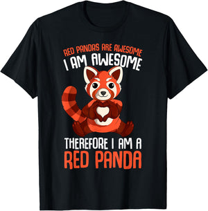 Red Pandas Are Awesome Boys Kids Red Panda T-Shirt - T-Shirt | Black