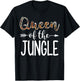 Queen of Jungle Safari Squad Zoo Matching Safari Trip Family T-Shirt - T-Shirt | Black