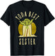 Star Wars Yoda Best Sister Cartoon Yoda T-Shirt - T-Shirt | Black