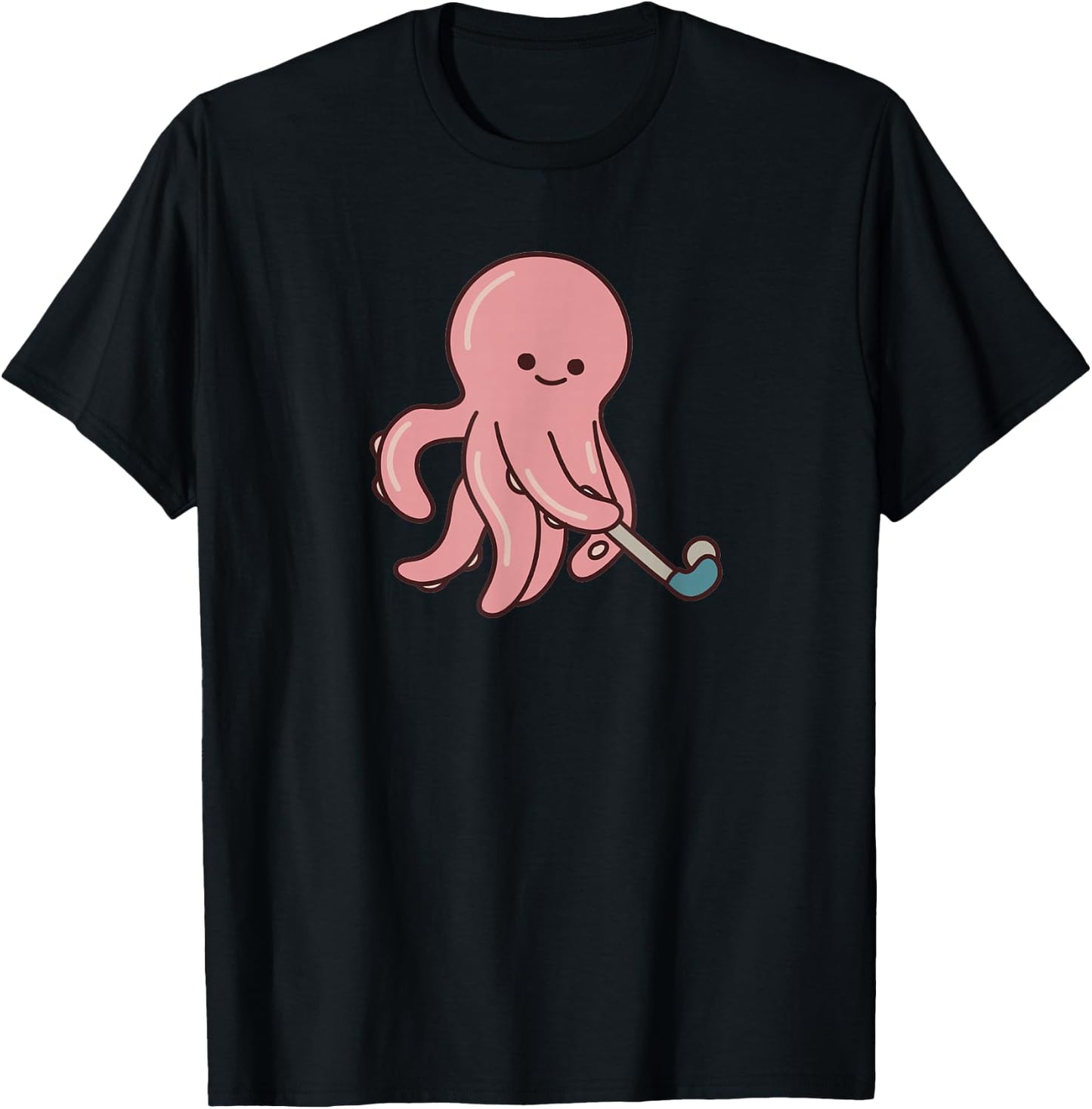 Octopus Golf Player Sea Animals Marine Animal T-Shirt - T-Shirt | Black