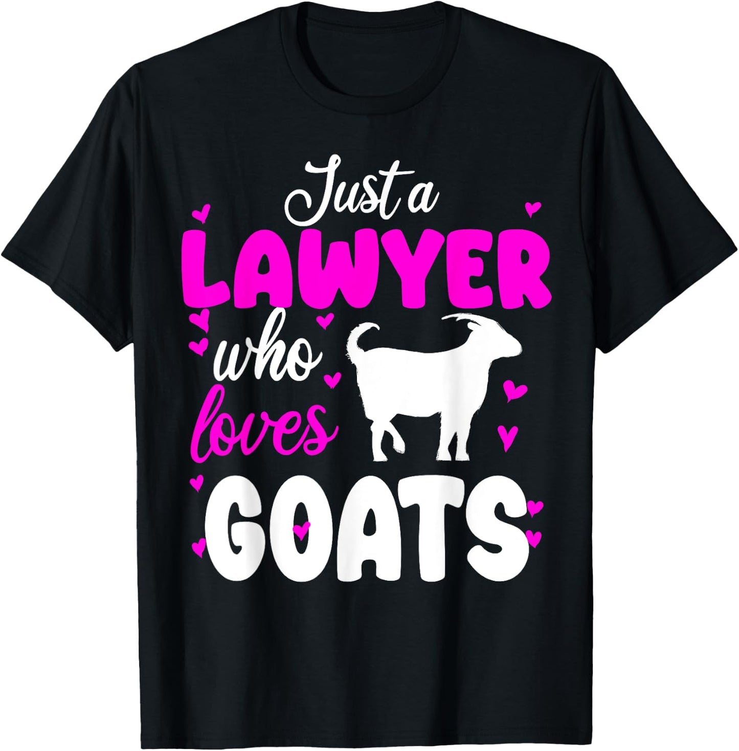 Lawyer Goat Mom Farmer Funny Attorney Graduation 2024 T-Shirt - T-Shirt | Black