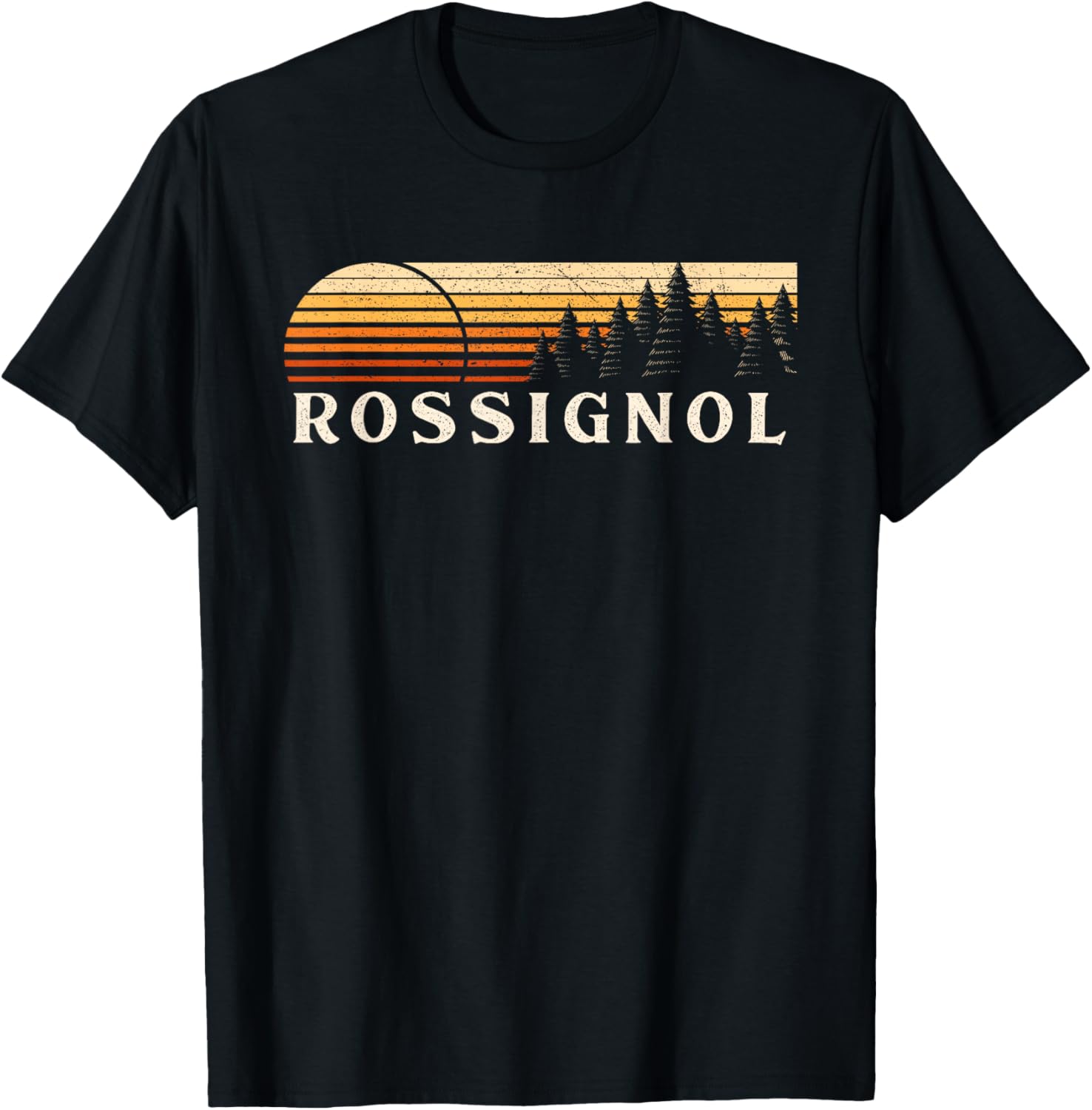 Rossignol, LA Vintage Evergreen Sunset 80 Retro , Black, S T-Shirt - T-Shirt | Black