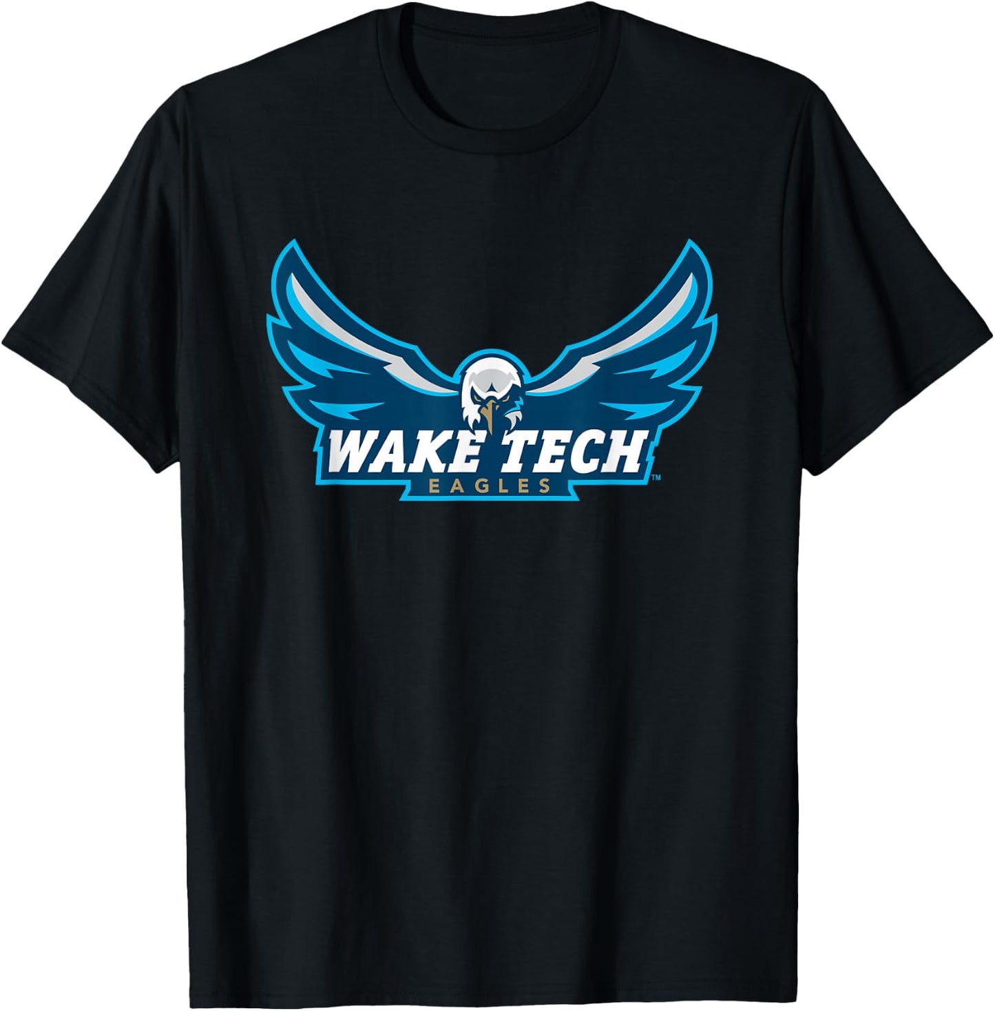 Wake Tech Eagles Wake Tech Community College Logo T-Shirt - T-Shirt | Black