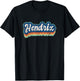 Hendrix First Name Boy Vintage Style 70s 80s Personalized T-Shirt - T-Shirt | Black