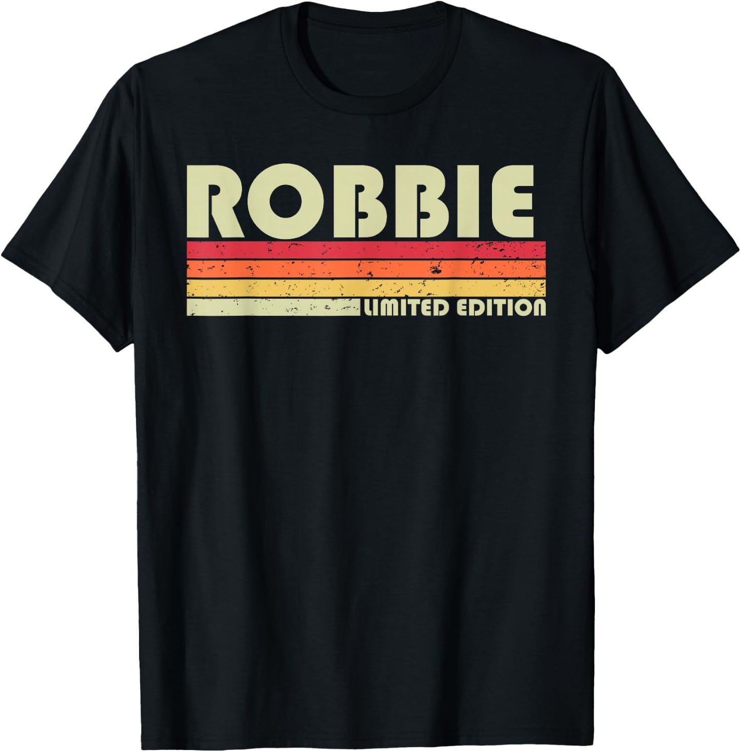 Robbie Geschenkname, personalisiert, Retro, Vintage, 80er, 90er Jahre Geburtstag T-Shirt - T-Shirt | Black