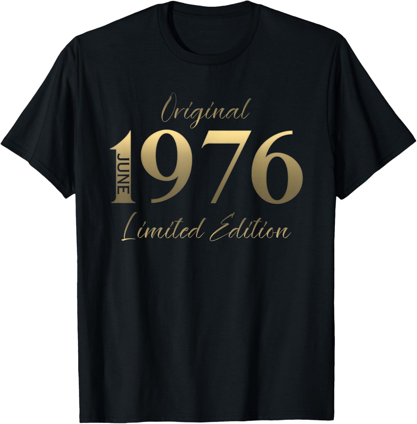 50 Ans Anniversaire Homme Cadeau Juin 1976 Vintage T-Shirt - T-Shirt | Black