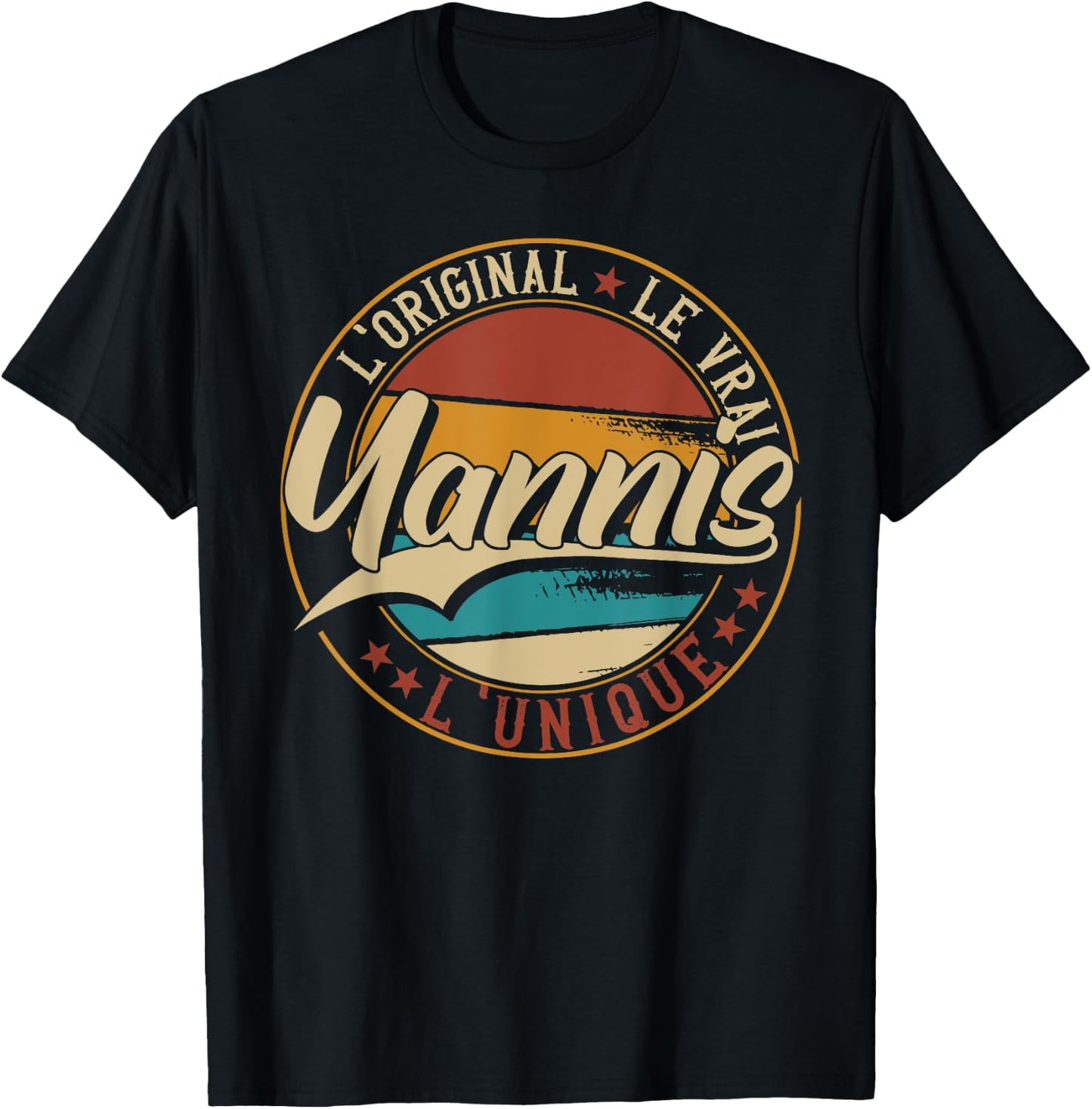 Yannis The Original The True The Unique Men & Boys , Black, S T-Shirt - T-Shirt | Black