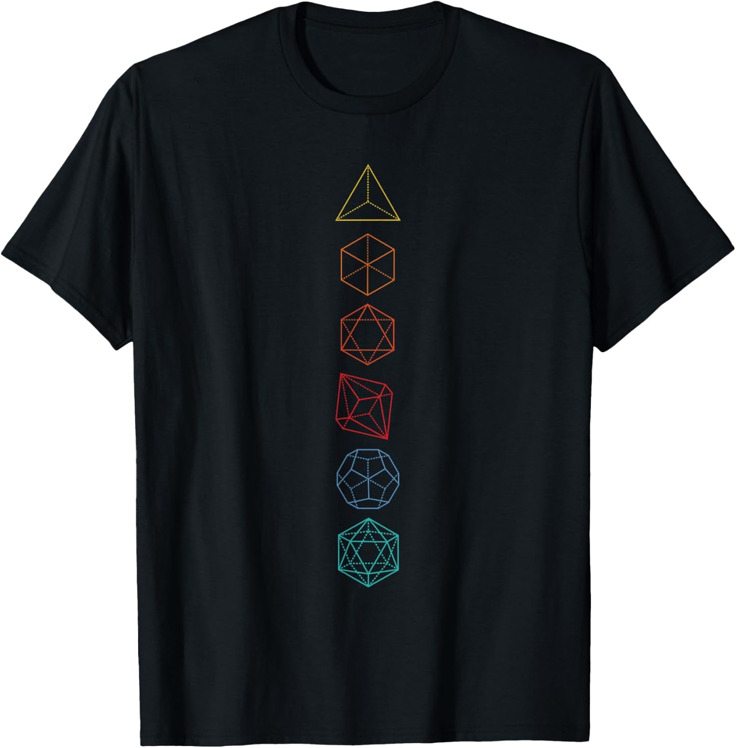 RPG Dice Game Master Role Playing Geometry Dice , black T-Shirt - T-Shirt | Black