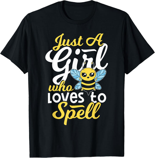 Spelling Bee Comeptition Winner - Girl Spelling Bee T-Shirt - T-Shirt | Black
