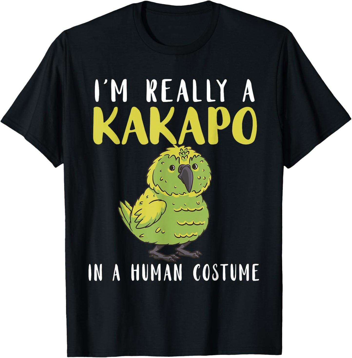Kakapo Human Costume Kakapo Parrot Kakapo Bird New Zealand T-Shirt - T-Shirt | Black