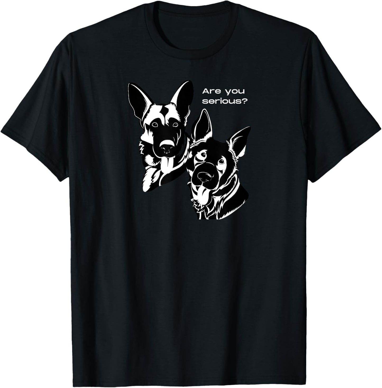 German Shepherd Head Tilt T-Shirt - T-Shirt | Black