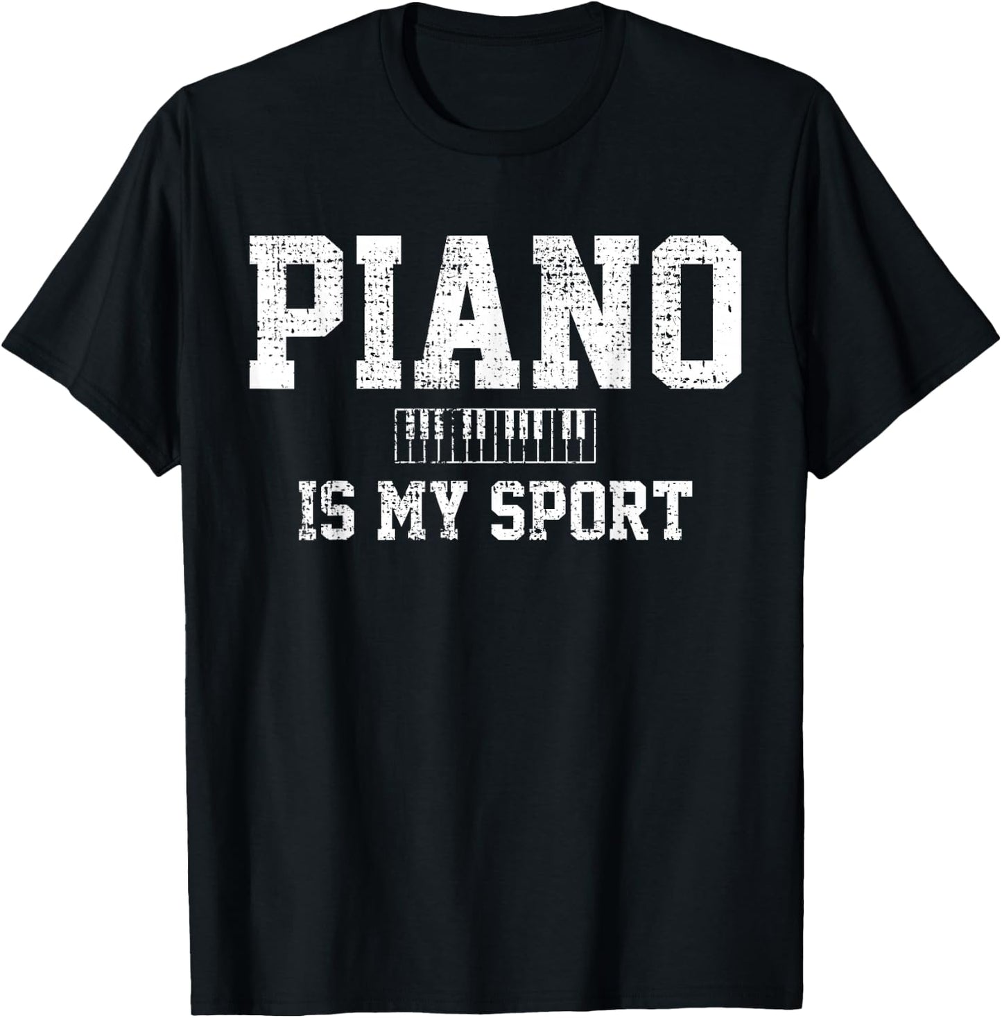 Piano Music Keyboard Musical Instrument T-Shirt - T-Shirt | Black
