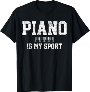 Piano Music Keyboard Musical Instrument T-Shirt - T-Shirt | Black