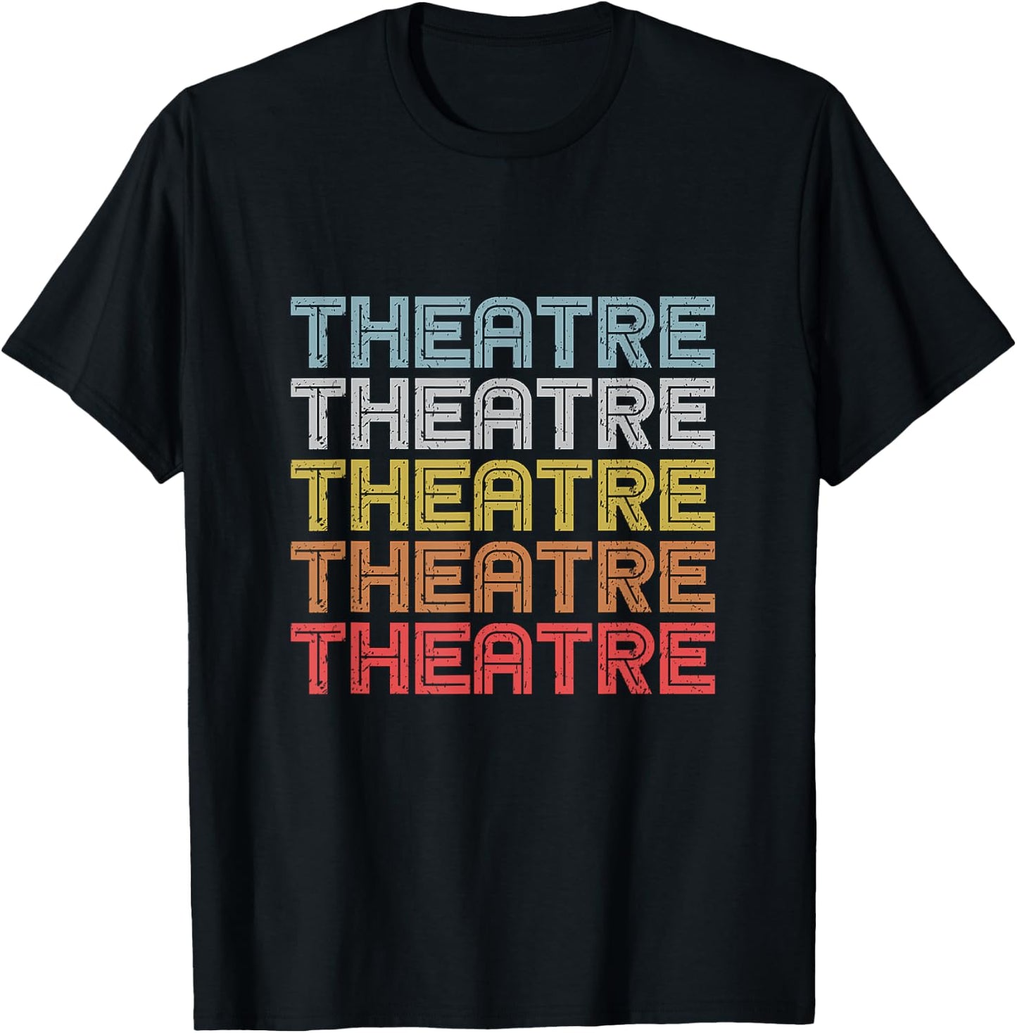 Retro Theatre Shirt Act Drama Teenagers Gift Youth Kids T-Shirt - T-Shirt | Black