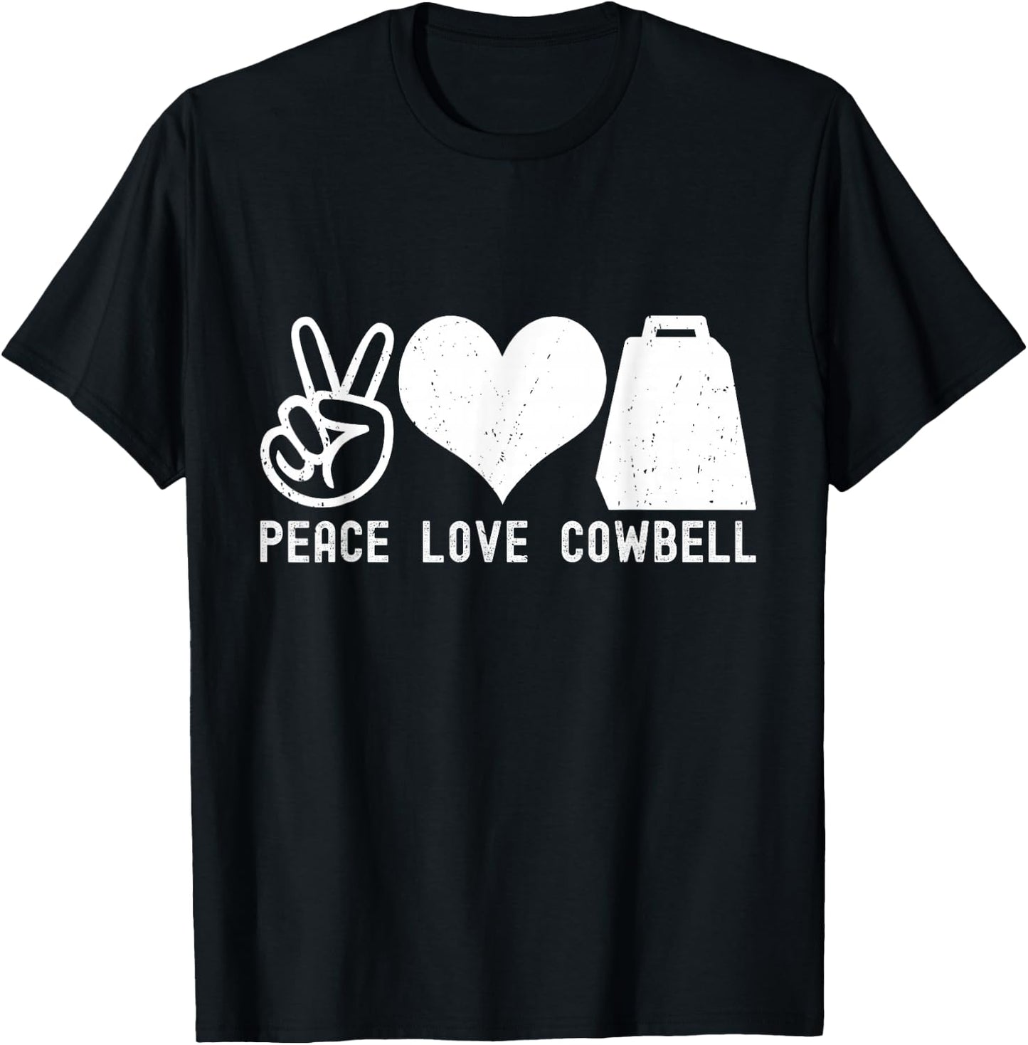 Cow Bell More Cowbell Vintage Funny Drummer Cowbell Funny T-Shirt - T-Shirt | Black