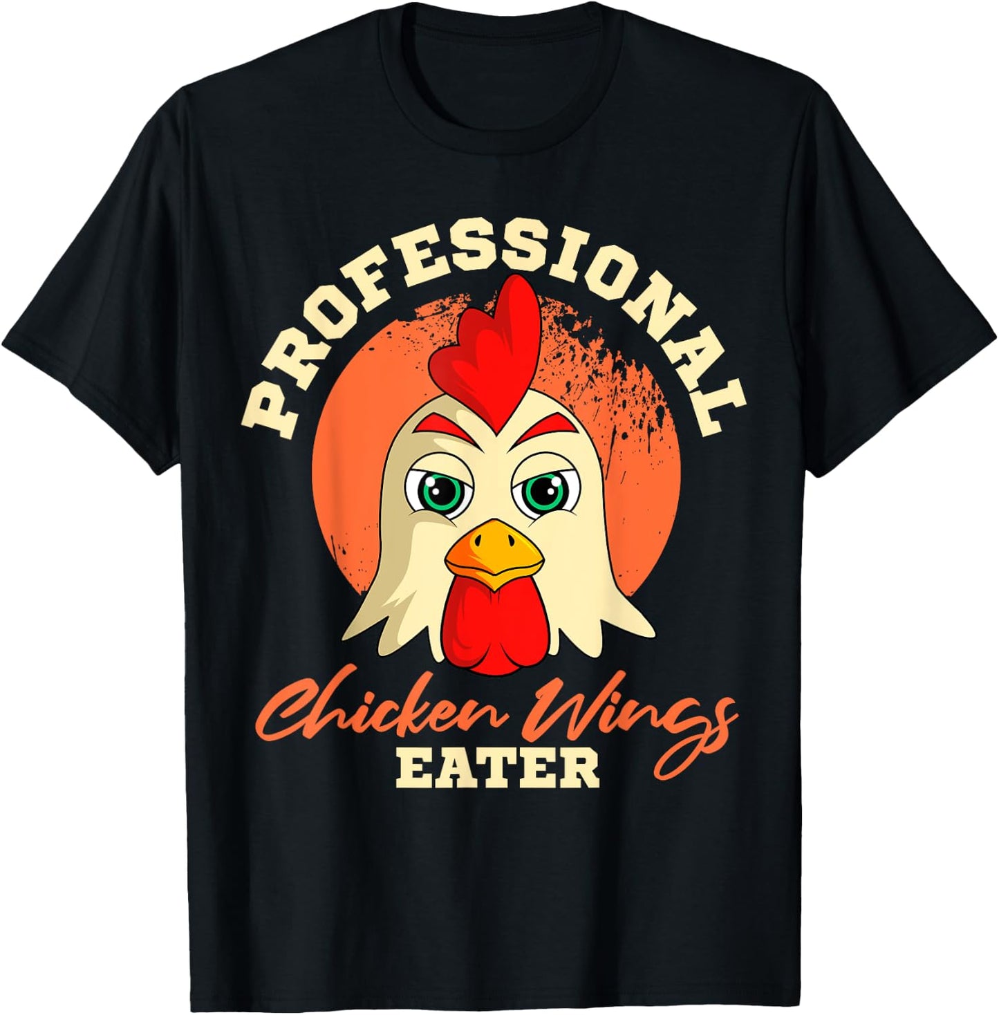 Chicken Wings Eater Retro Vintage Barbeque Buffalo Bbq Lover T-Shirt - T-Shirt | Black