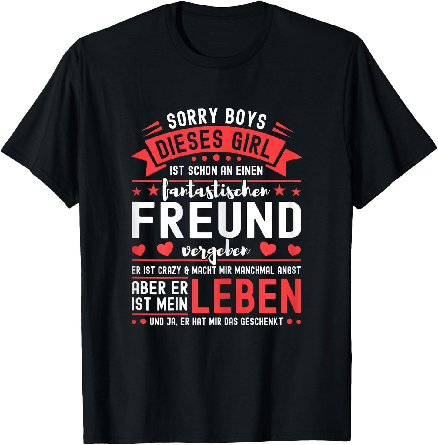 Women's Sorry Boys Dieses Girl ist vergeben - Couple - Girlfriend , black, s T-Shirt - T-Shirt | Black