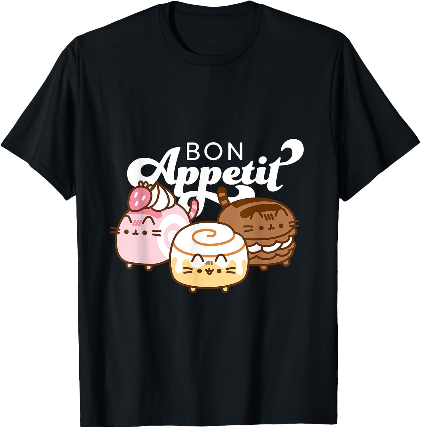 Pusheen Bon Appetit T-Shirt - T-Shirt | Black