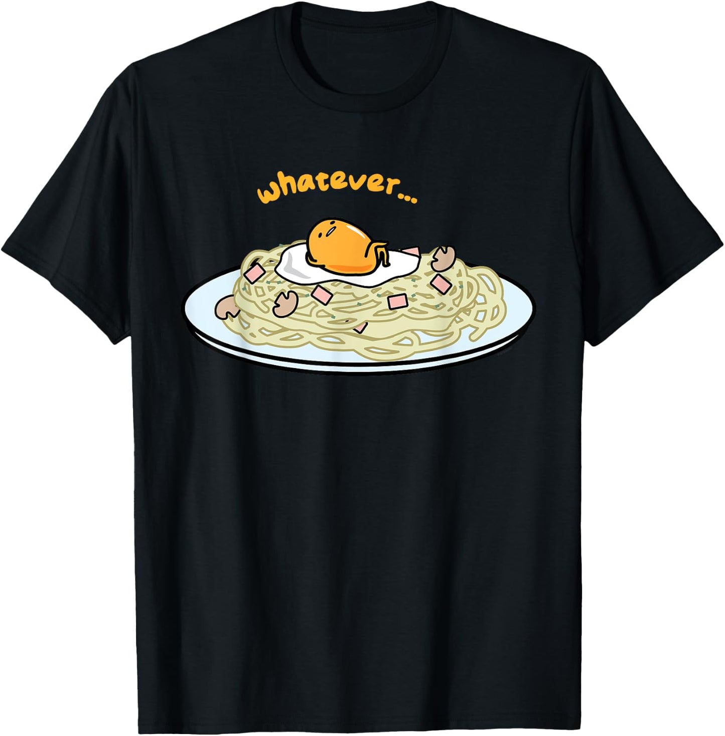 Gudetama "Whatever" Pasta Shirt T-Shirt - T-Shirt | Black