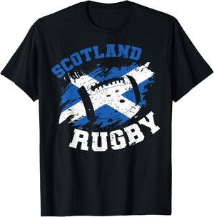Scotland Rugby Scottish Scotland Flag T-Shirt - T-Shirt | Black