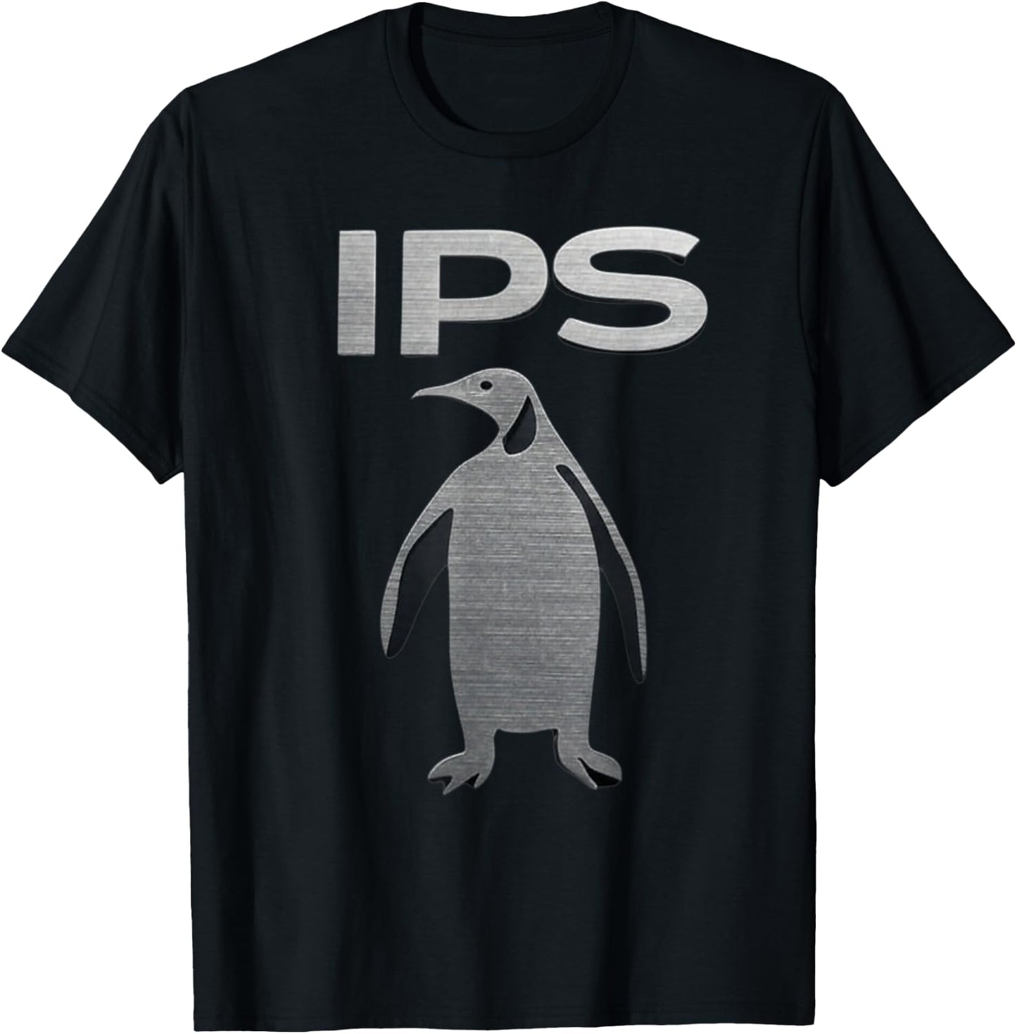 IPS Metal Cutout Design Penguins Infinite Plane Society T-Shirt - T-Shirt | Black