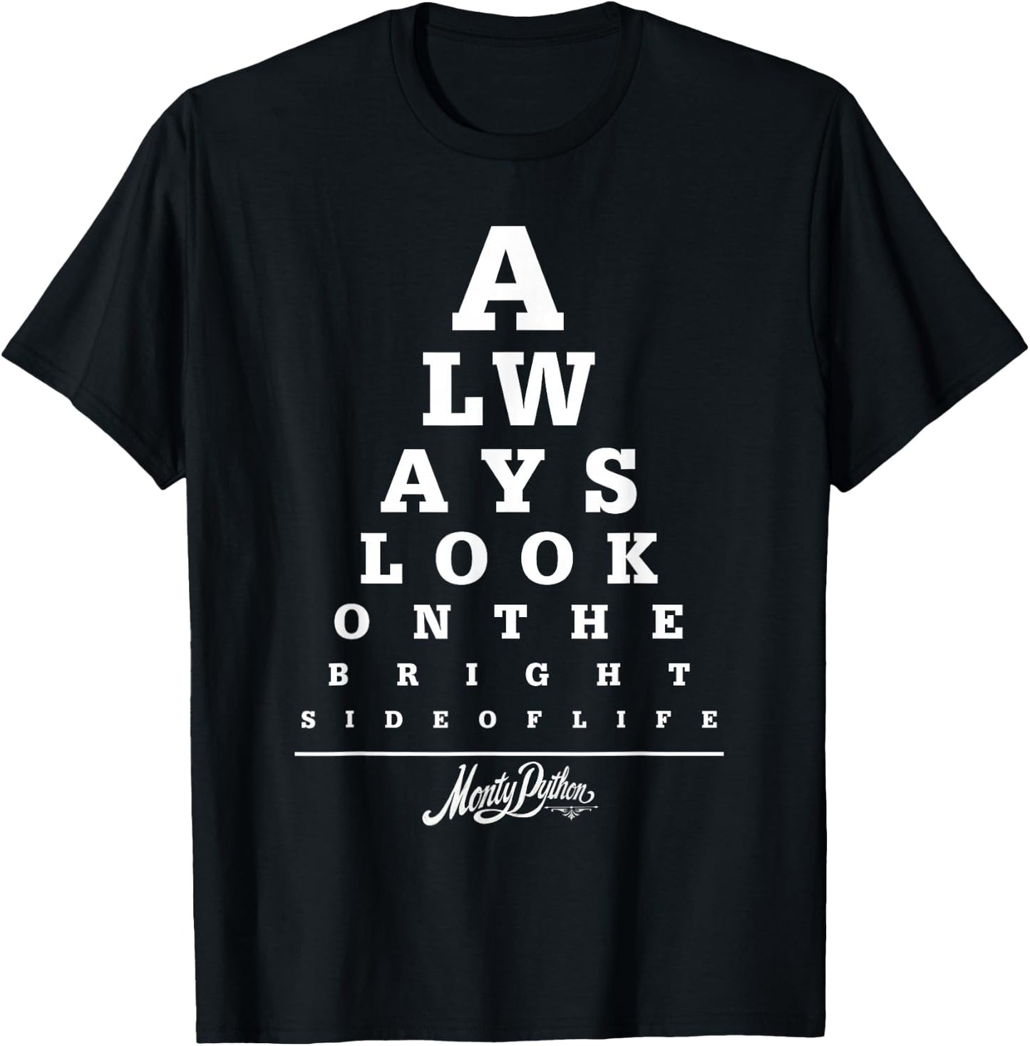 Monty Python Official Bright Side Eye Test , black T-Shirt - T-Shirt | Black