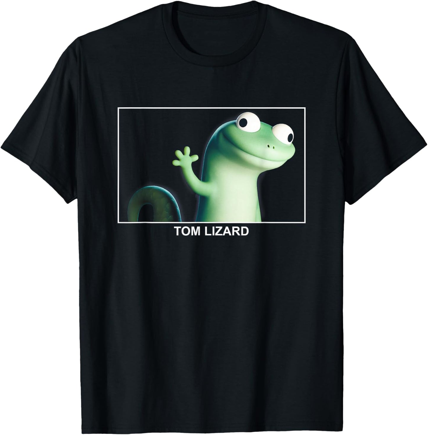 Disney Pixar Hoppers Tom Lizard Funny Face Empty Head T-Shirt - T-Shirt | Black