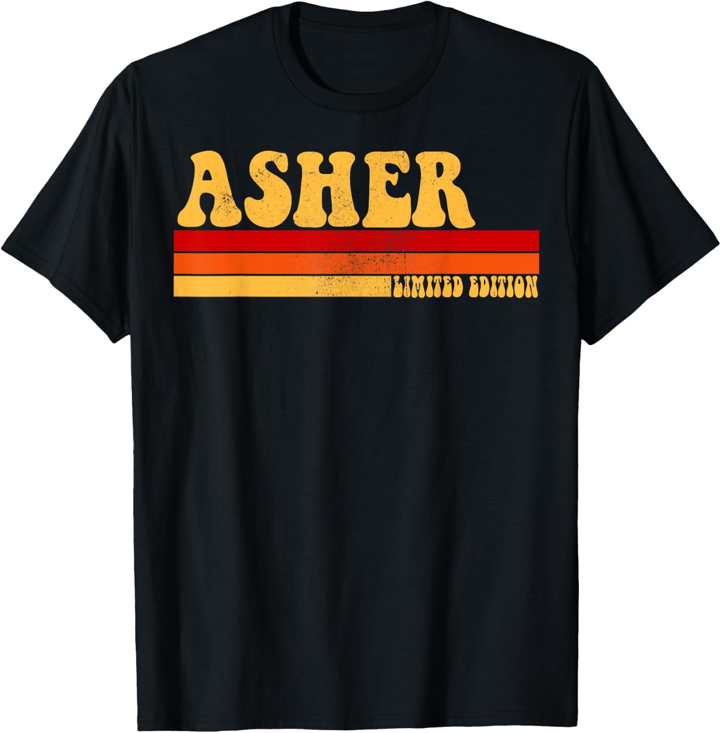 ASHER Name Personalized Idea Men Retro Vintage ASHER T-Shirt - T-Shirt | Black